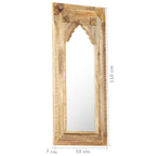 Espejo de madera maciza de mango 50x3x110 cm