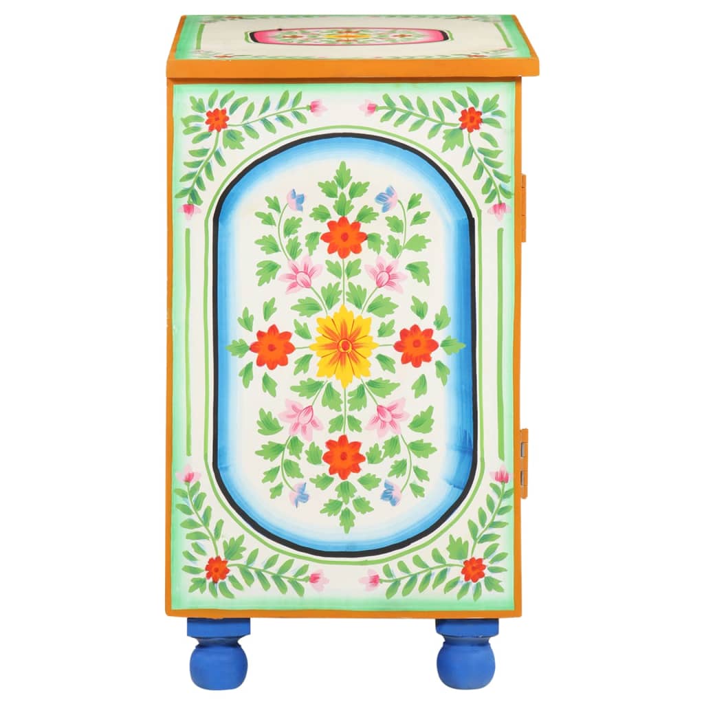 Aparador de madera maciza de mango pintado a mano 70x35x60 cm
