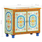 Aparador de madera maciza de mango pintado a mano 70x35x60 cm