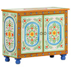 Aparador de madera maciza de mango pintado a mano 70x35x60 cm