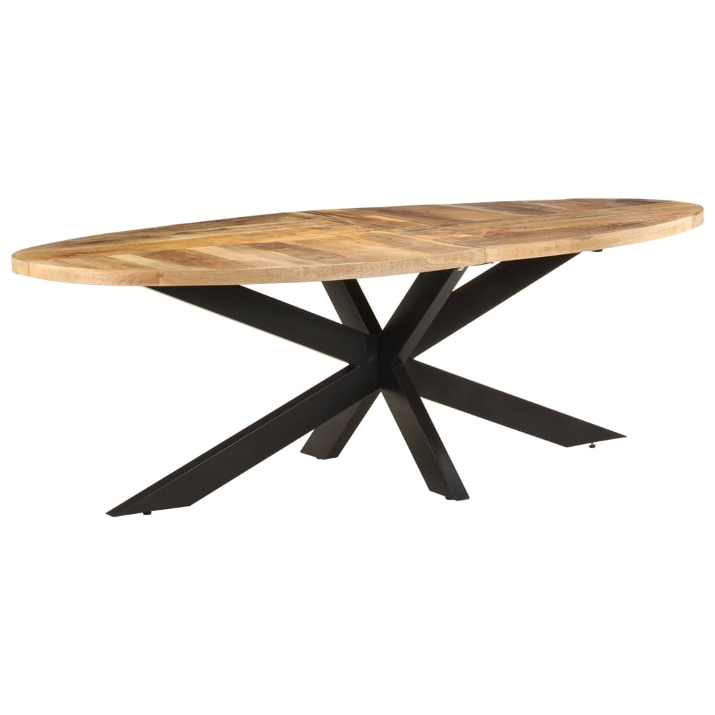 Mesa de comedor 140x70x75 cm madera maciza acacia