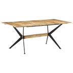 Mesa de comedor de madera maciza de mango 180x90x76 cm