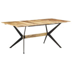 Mesa de comedor de madera maciza de mango 180x90x76 cm