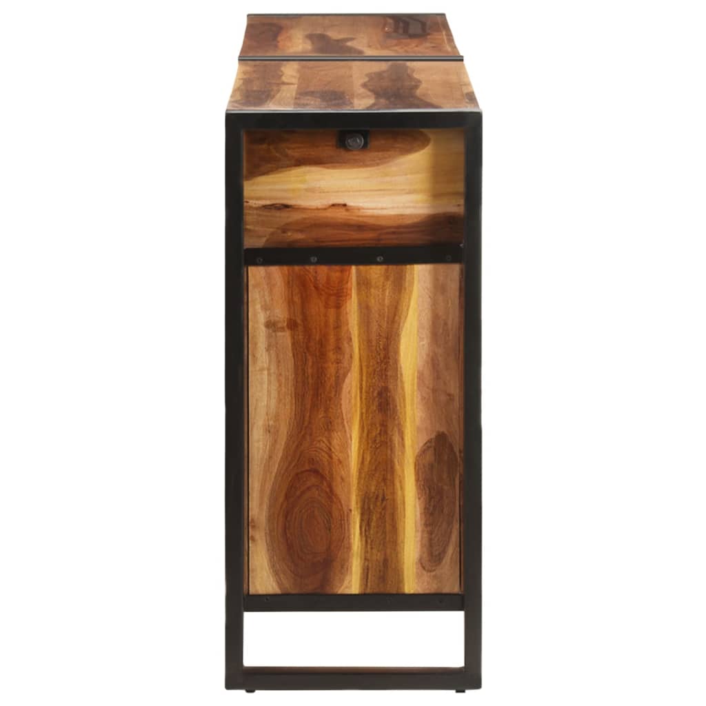 Aparador de madera maciza de acacia acabado miel 172x35x80 cm