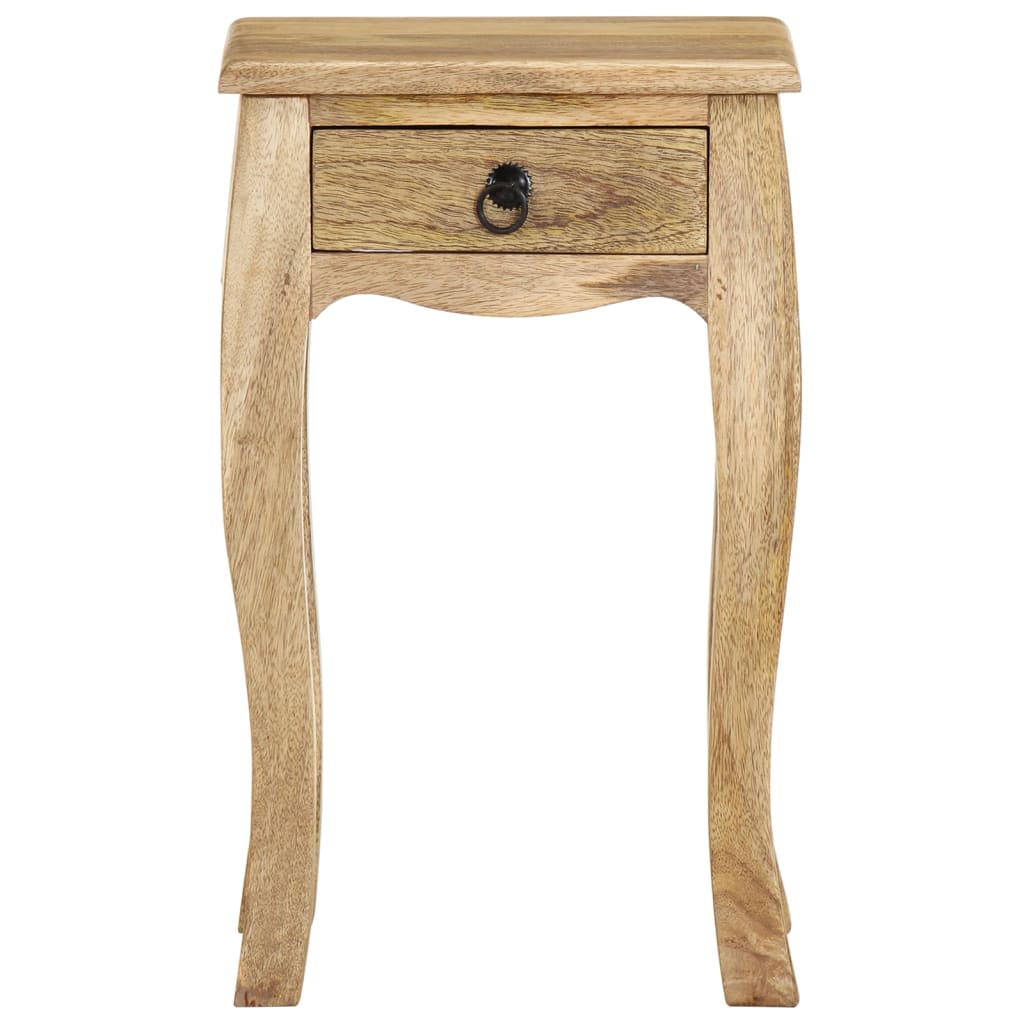 Mesita de noche de madera maciza de mango 28x28x46 cm