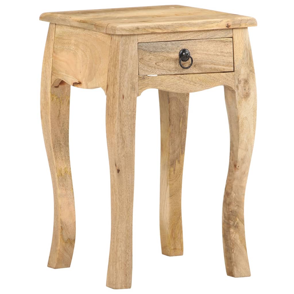Mesita de noche de madera maciza de mango 28x28x46 cm