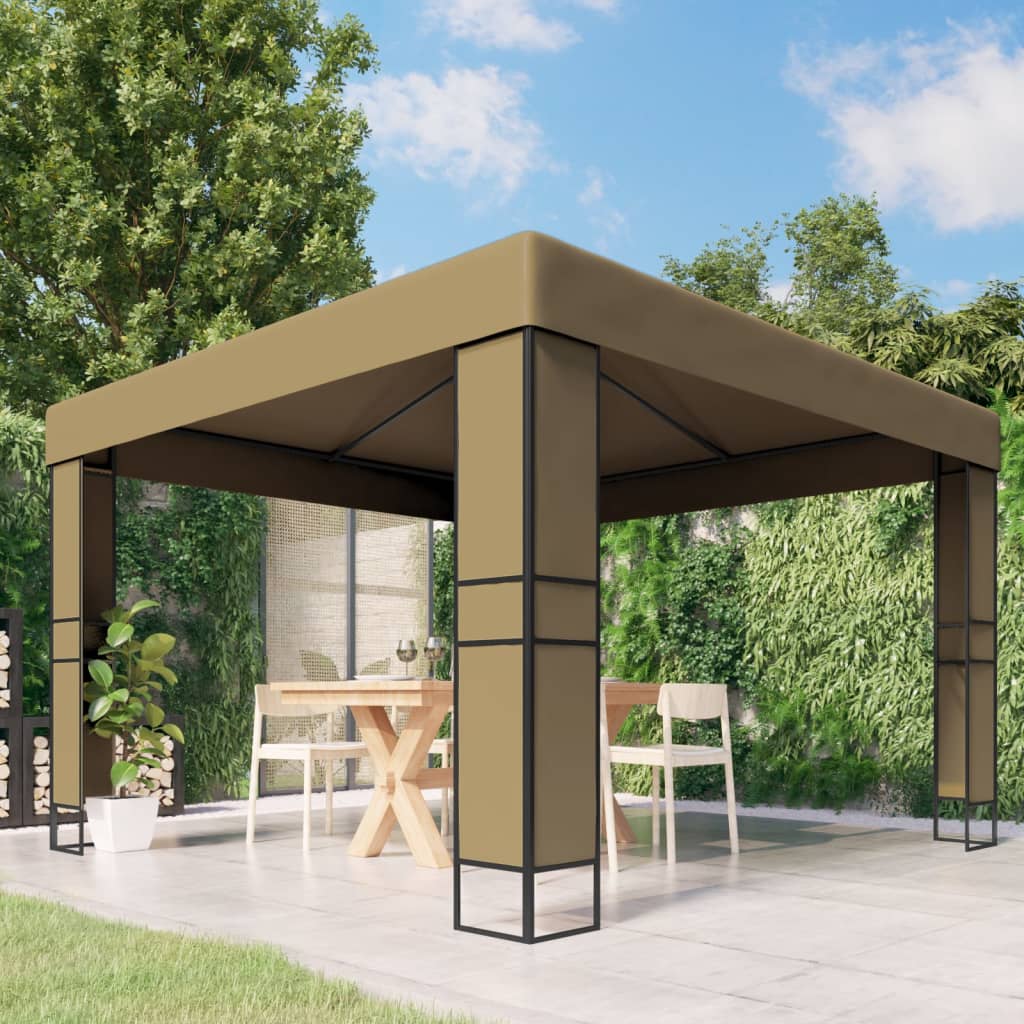 Cenador blanco crema 530x350x265 cm