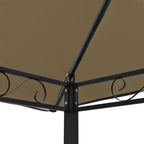 Quiosco de jardín mesa y bancos gris taupe 180g/m² 2,5x1,5x2,4m