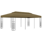 Cenador con tira de luces LED blanco 4x3x2,7 m