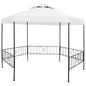Cenador de jardín blanco 323x275x265 cm 180 g/m²
