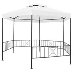 Cenador de jardín blanco 323x275x265 cm 180 g/m²