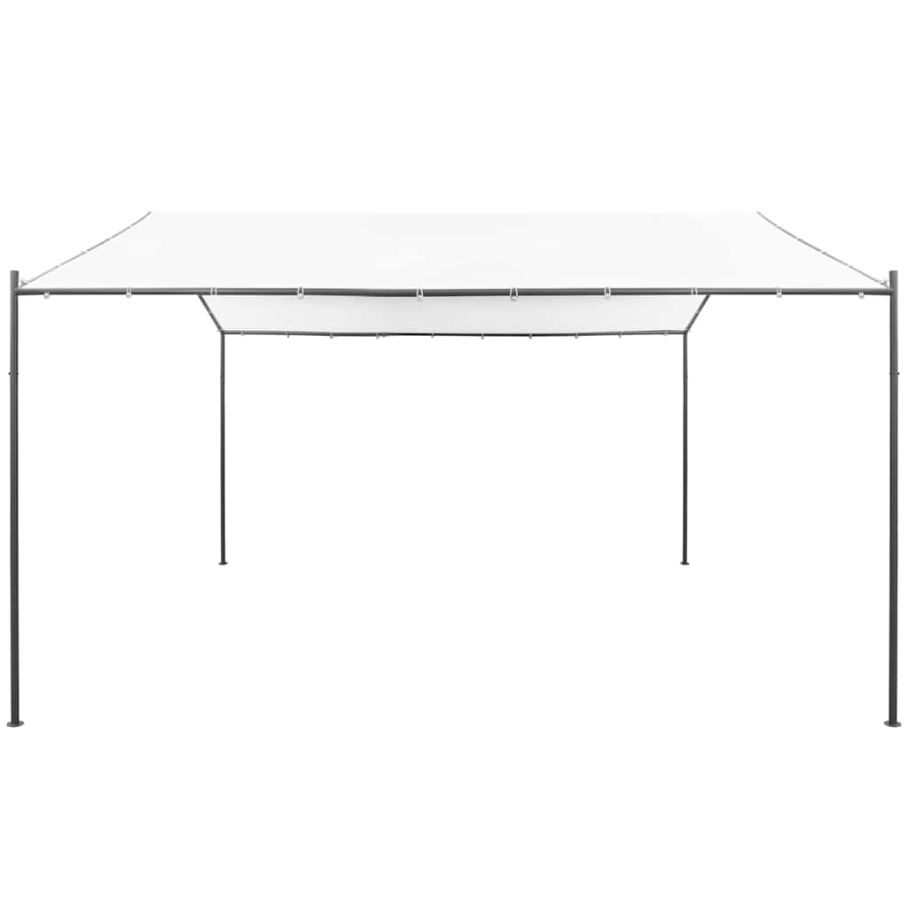 Cenador de jardín blanco 400x400x260 cm 180 g/m²