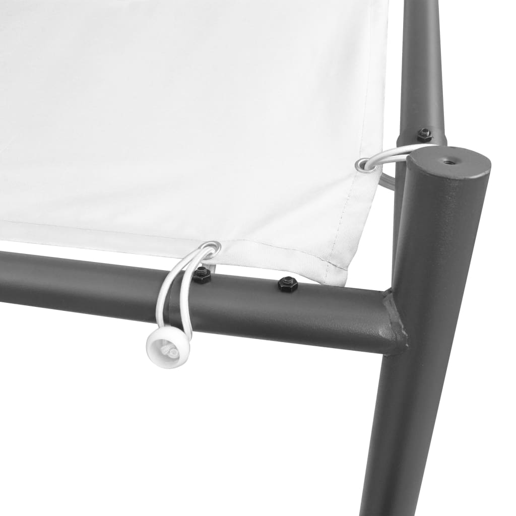 Cenador de jardín blanco 400x400x260 cm 180 g/m²