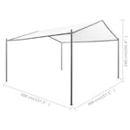 Cenador de jardín blanco 400x400x260 cm 180 g/m²