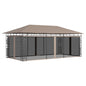 Pavilhão com rede mosquiteira cor creme 3x3x2,73 m 180 g/m²