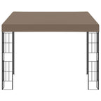 Cenador con montaje en la pared gris taupe 3x3 m