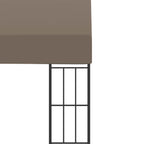 Cenador con montaje en la pared gris taupe 3x3 m