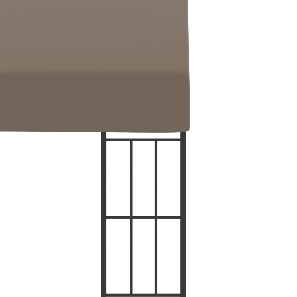 Cenador con montaje en la pared gris taupe 3x3 m