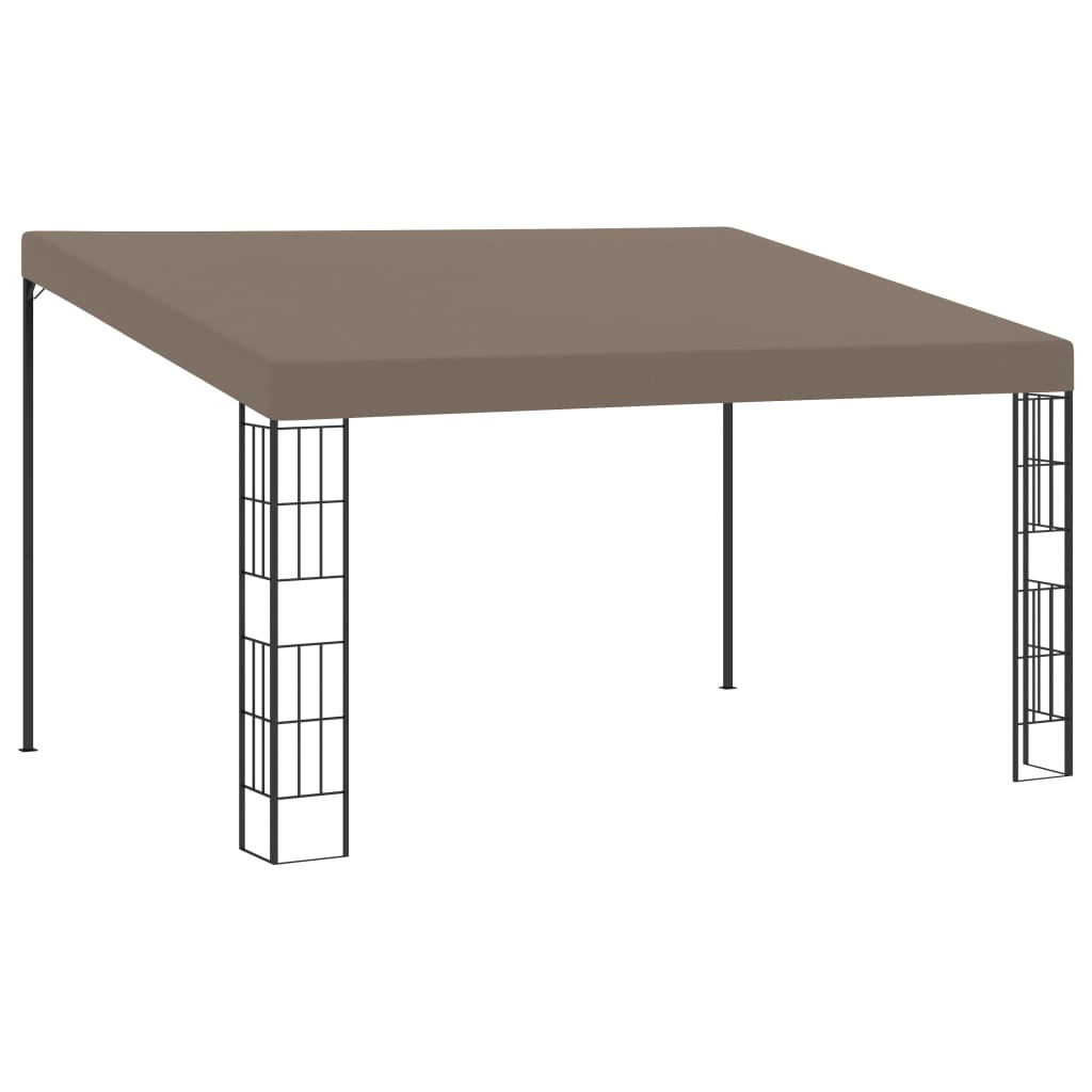 Cenador con montaje en la pared gris taupe 3x3 m
