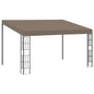 Wall-mounted taupe grey gazebo 3x3 m