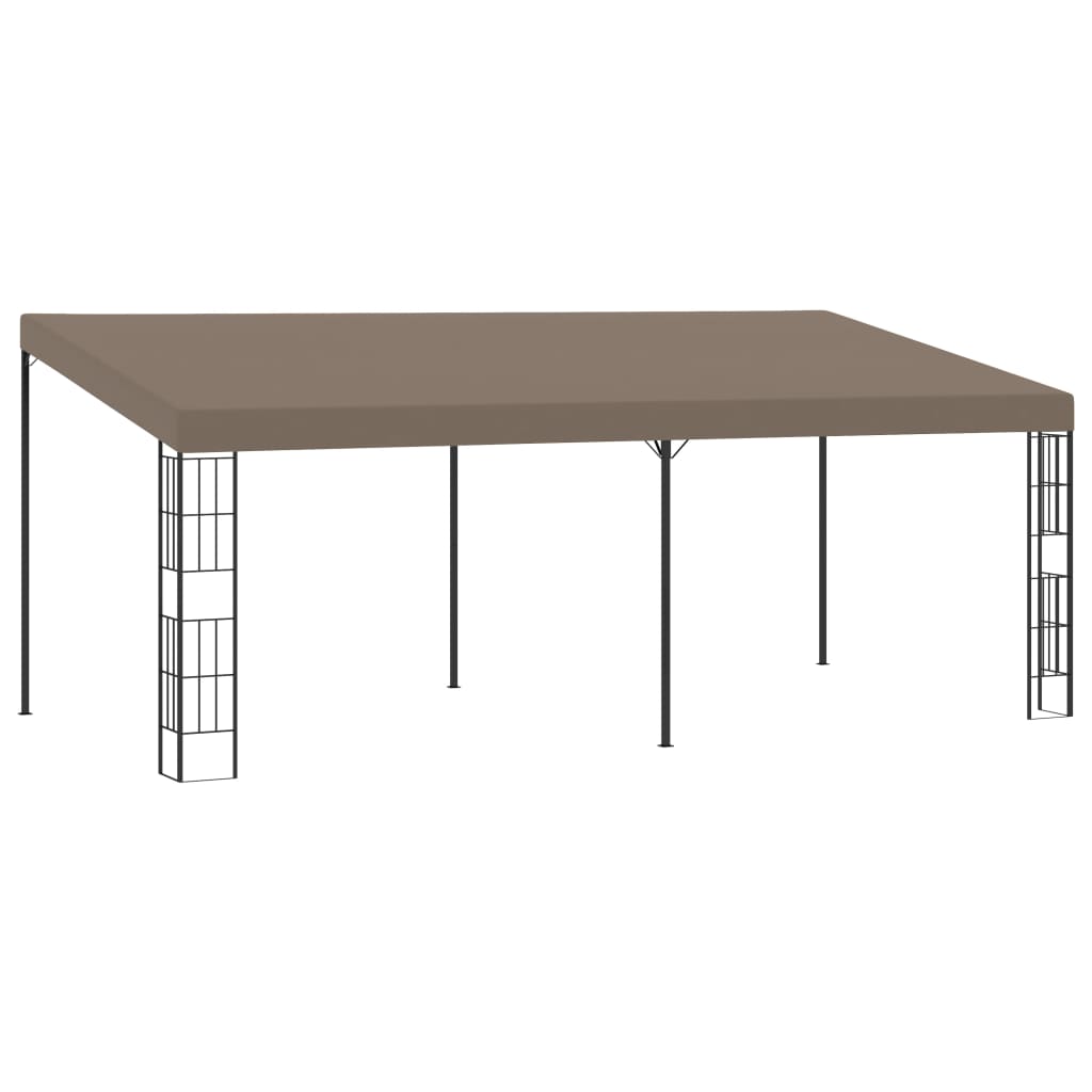 Cenador con montaje en la pared gris taupe 3x3 m