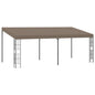 Wall-mounted taupe grey gazebo 3x3 m