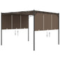 Cream 3x3x2.25 m Garden Gazebo with Side Curtain