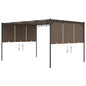 Cream 3x3x2.25 m Garden Gazebo with Side Curtain