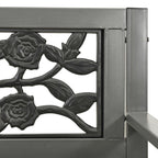 Banco de jardín acero gris 125 cm