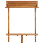 Mesa alta de balcón de madera maciza de acacia 90x37x122,5 cm