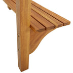 Mesa alta de balcón de madera maciza de acacia 90x37x122,5 cm