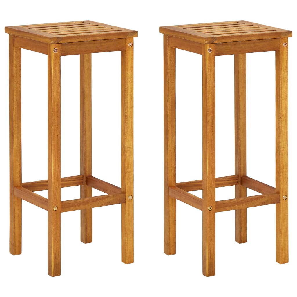 Juego de bar de balcón 3 piezas madera maciza de acacia