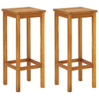 Juego de bar de balcón 3 piezas madera maciza de acacia
