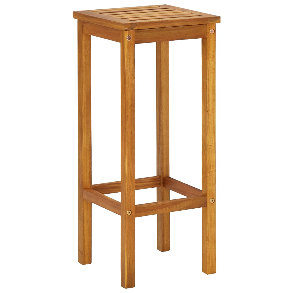 Juego de bar de balcón 3 piezas madera maciza de acacia