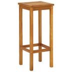 Juego de bar de balcón 3 piezas madera maciza de acacia