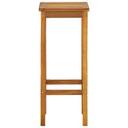 Juego de bar de balcón 3 piezas madera maciza de acacia