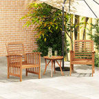 Sillas de jardín 2 unidades madera maciza de acacia