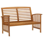 Banco almacenaje jardín con cojín madera maciza de acacia 126cm