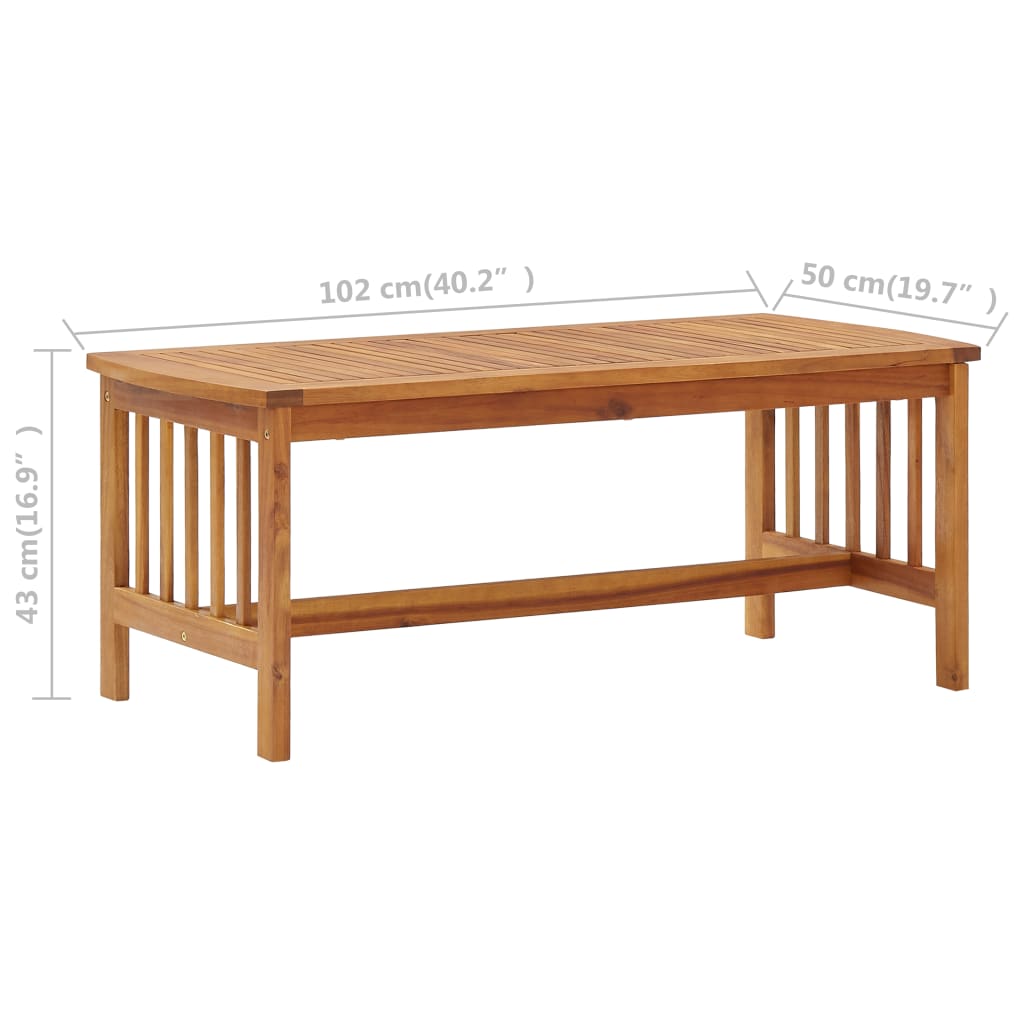 Juego de muebles de jardín 2 piezas madera maciza de acacia