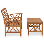 Juego de muebles de jardín 2 piezas madera maciza de acacia