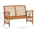 Juego de muebles de jardín 2 piezas madera maciza de acacia
