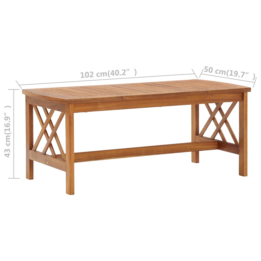 Juego de muebles de jardín 2 piezas madera maciza de acacia