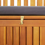 Banco de almacenaje de jardín madera maciza acacia 120 cm