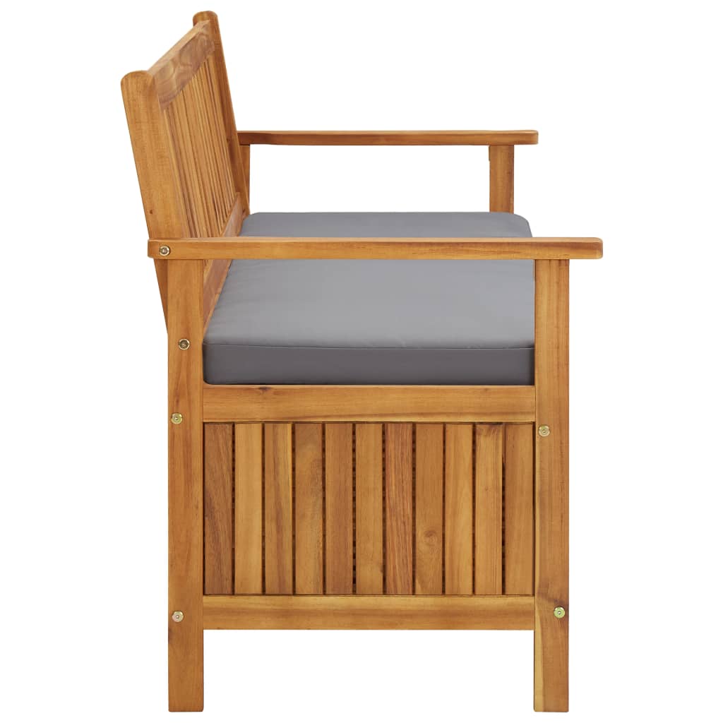 Garden Storage Bench with Cushion 148 cm Acacia Wood