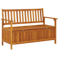 Banco de almacenaje de jardín madera de acacia maciza 120 cm