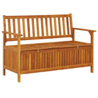 Banco de almacenaje de jardín madera de acacia maciza 120 cm