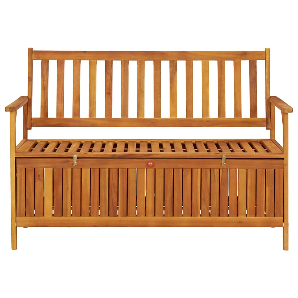 Banco de almacenaje de jardín madera de acacia maciza 120 cm