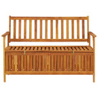 Banco de almacenaje de jardín madera de acacia maciza 120 cm