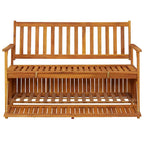 Banco de almacenaje de jardín madera de acacia maciza 120 cm