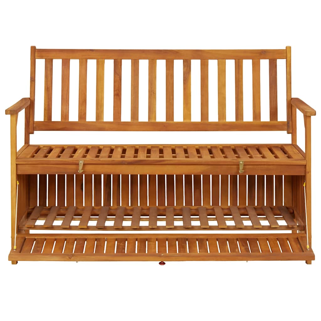 Banco de almacenaje de jardín madera de acacia maciza 120 cm